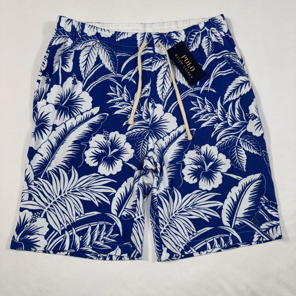 Polo Ralph Lauren Shorts Men's XS Blue White‎ Tropical Floral Casual 8